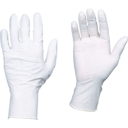 ＴＲＵＳＣＯ　使い捨て天然ゴムＴＧワーク　０．１０　粉付白Ｍ　１００枚＿