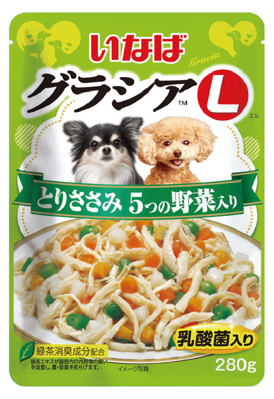 いなば　グラシアＬ　とりささみ５つの野菜　２８０ｇ　ＧＬ－４１