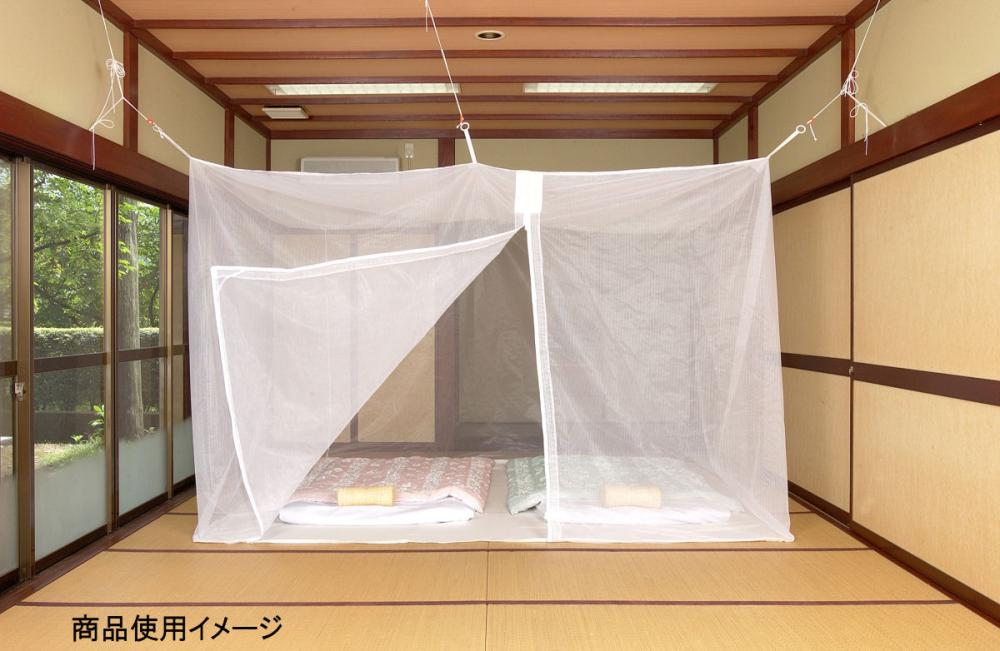 ムカデ対策用蚊帳　底生地あり　ホワイト　６畳用　２５０×３００×高さ１９０ｃｍ