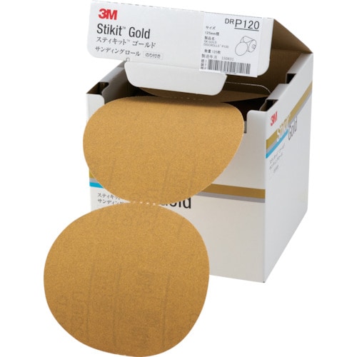 ３Ｍ　スティキット　ゴールドディスクロール　穴なし　＃１２０　１２５ｍｍ径　＿