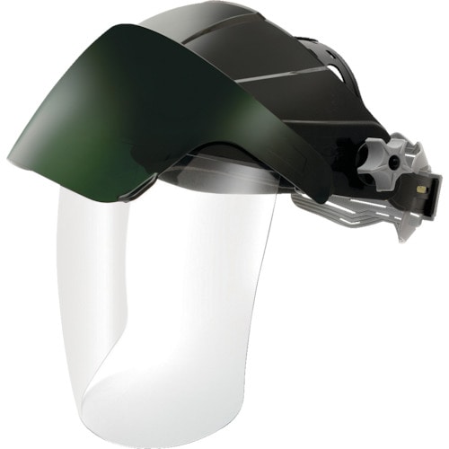 ＯＴＯＳ　かぶり型防災面　クリア、グリーン＃５　赤外線保護　ジョグダイヤル調節機＿