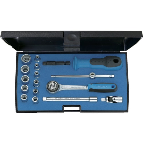 ＧＥＤＯＲＥ　ソケットレンチ１７点セット　差込角６．３５ｍｍ　１２角タイプ　＿