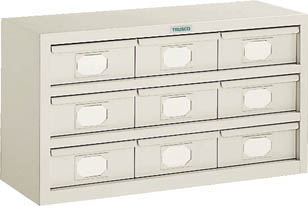 ＴＲＵＳＣＯ　Ｋ型引出しユニット　８５４Ｘ４６８　Ｖ－２Ｘ９個　ネオグレー＿