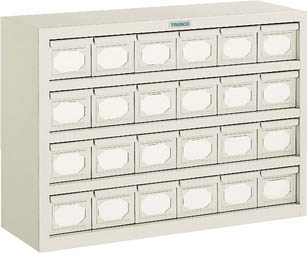 ＴＲＵＳＣＯ　Ｋ型引出しユニット　８５４Ｘ６０９　Ｖ－１Ｘ２４個　ネオグレー＿