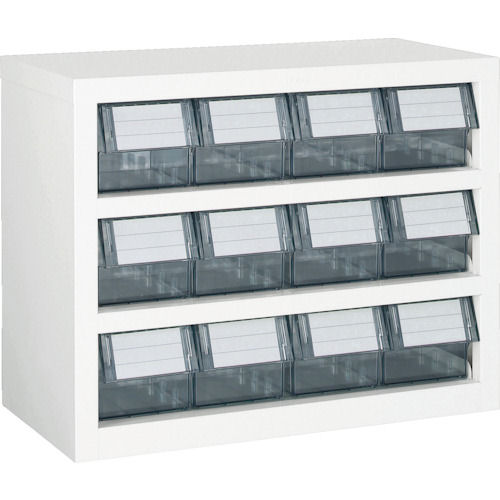 ＴＲＵＳＣＯ　横型バンラックケースＭ型　５９２Ｘ３０７ＸＨ４６８　３段４列　Ｗ＿