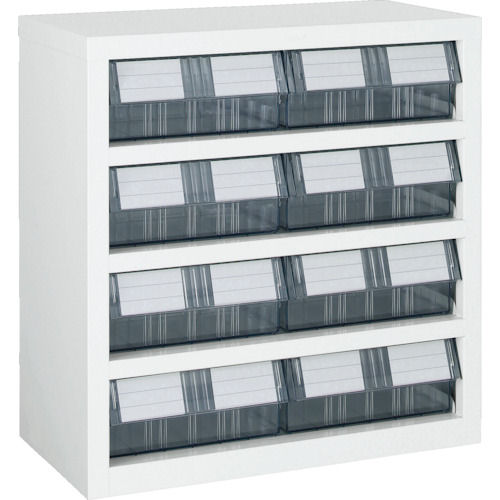 ＴＲＵＳＣＯ　横型バンラックケースＭ型　５９２Ｘ３０７ＸＨ６０９　２列４段　Ｗ＿