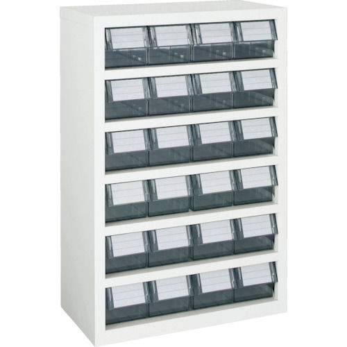 ＴＲＵＳＣＯ　横型バンラックケースＭ型　５９２Ｘ３０７ＸＨ８９０　４列６段　Ｗ＿