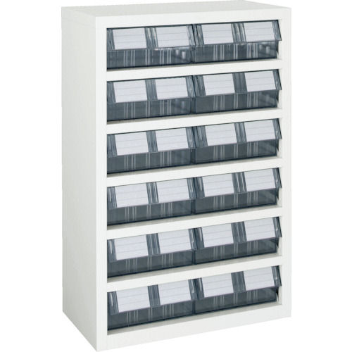 ＴＲＵＳＣＯ　横型バンラックケースＭ型　５９２Ｘ３０７ＸＨ８９０　２列６段　Ｗ＿