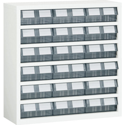 ＴＲＵＳＣＯ　横型バンラックケースＭ型　８５４Ｘ３０７ＸＨ８９０　３列６段　Ｗ＿