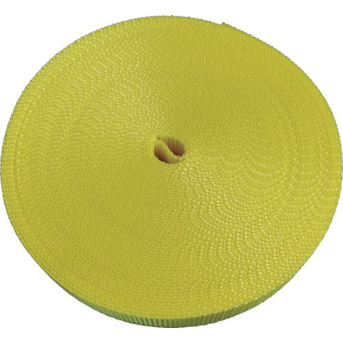 ＴＲＵＳＣＯ　ナイロン平ベルト　１．２ｔ×２０ｍｍ×１０ｍ　黄色　＿