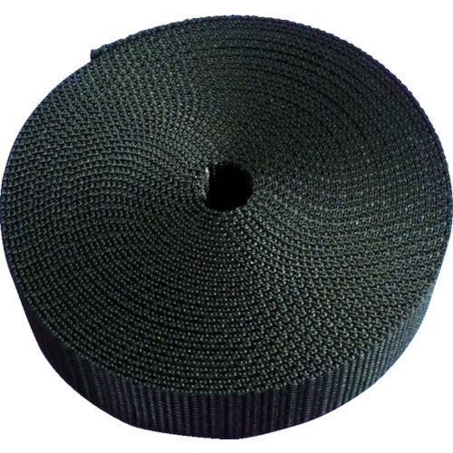 ＴＲＵＳＣＯ　ナイロン平ベルト　１．２ｔ×２０ｍｍ×５ｍ　黒　＿