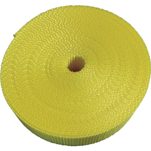 ＴＲＵＳＣＯ　ナイロン平ベルト　１．２ｔ×２０ｍｍ×５ｍ　黄色　＿