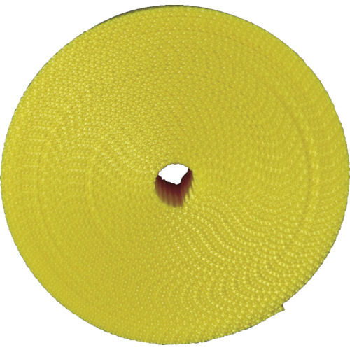 ＴＲＵＳＣＯ　ナイロン平ベルト　１．２ｔ×２５ｍｍ×５ｍ　黄色　＿