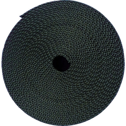 ＴＲＵＳＣＯ　ナイロン平ベルト　１．６ｔ×３０ｍｍ×５ｍ　黒　＿