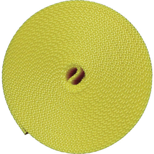 ＴＲＵＳＣＯ　ナイロン平ベルト　１．６ｔ×３０ｍｍ×５ｍ　黄色　＿