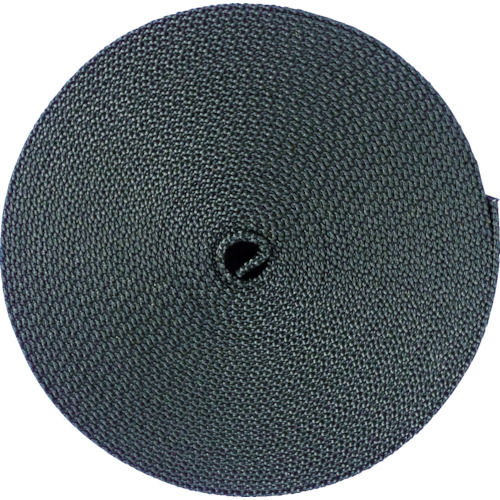 ＴＲＵＳＣＯ　ナイロン平ベルト　１．６ｔ×３８ｍｍ×１０ｍ　黒　＿
