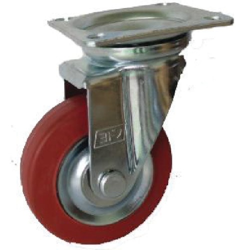 ヨドノ　プレス製自在金具付赤ゴム車　２００ファイ　＿