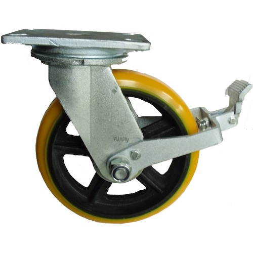 ヨドノ　重量用高硬度ウレタン自在車２５０ファイストッパー付　＿