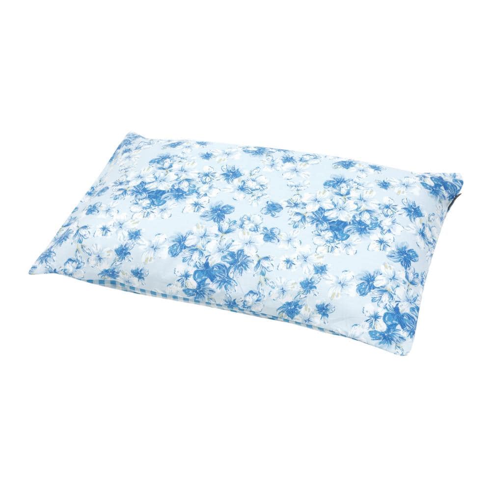 枕カバー　ブルー　４３×６３ｃｍ