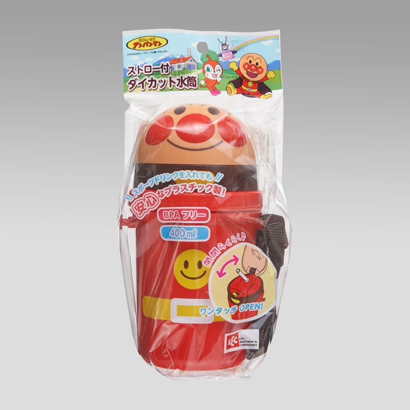 アンパンマン　ストロー付きダイカット水筒