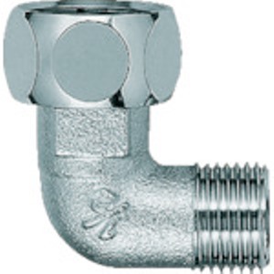 カクダイ　ナットつきフレキ用エルボ１３＿