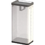 ぶんぶく　中身の見えるゴミ箱　角型ロータリー屑入（袋止め付）＿