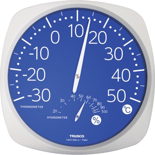 ＴＲＵＳＣＯ　大型アナログ温湿度計＿