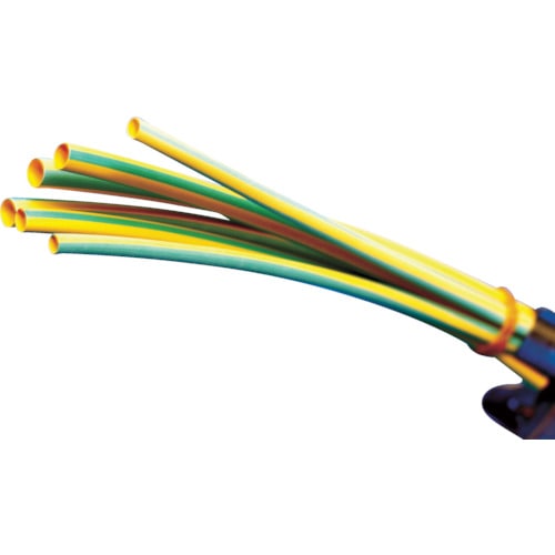 パンドウイット　熱収縮チューブ　イエローグリーン　（５本入）＿