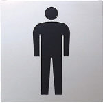 光　ステンレスサイン男マーク７０×７０×０．８ｍｍ＿