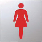 光　ステンレスサイン女マーク７０×７０×０．８ｍｍ＿