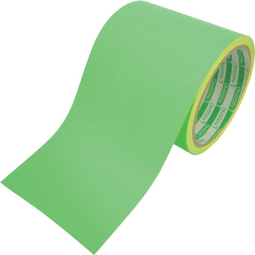 日東エルマテ　蛍光テープ　９０ｍｍＸ５ｍ　グリーン＿