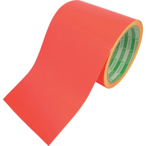 日東エルマテ　蛍光テープ　９０ｍｍＸ５ｍ　レッド＿