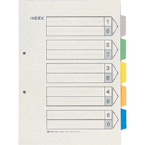キングジム　カラーインデックス　（１０枚入）＿
