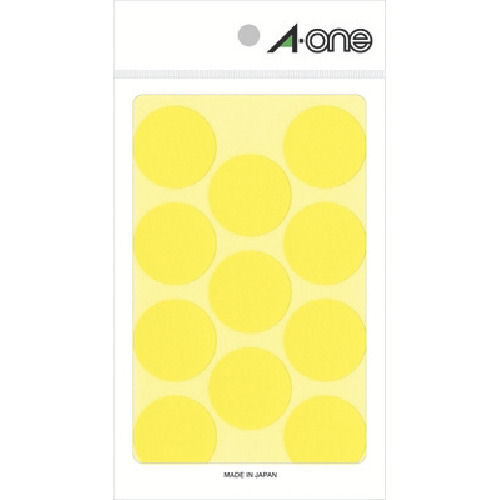 ３Ｍ　エーワン　カラーラベル　丸型　３０ｍｍΦ　黄　（１４枚入）＿