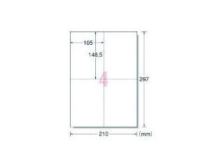 ３Ｍ　エーワン　ラベルシール（プリンタ兼用）白修正タイプ　４面　（１２枚入）＿