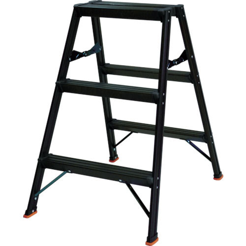 ＴＲＵＳＣＯ　アルミ製踏台　３段　高強度型　黒＿