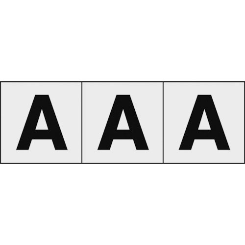 アルファベットステッカー　３０×３０　「Ａ」　透明地／黒文字　３枚入　ＴＳＮ－３０－Ａ－ＴＭ＿