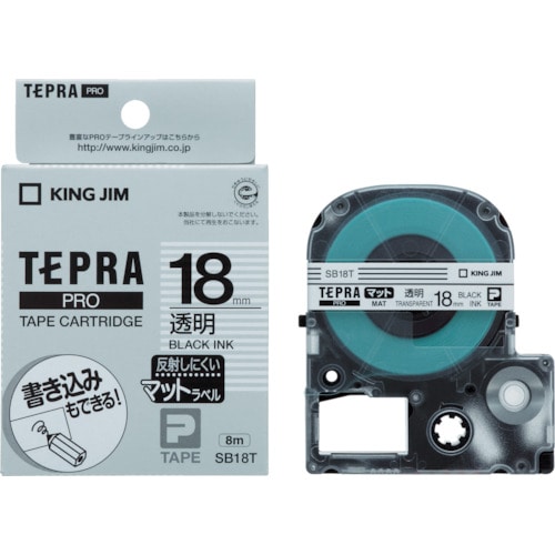 キングジム　Ｐテ－プマットラベル透明黒文字＿