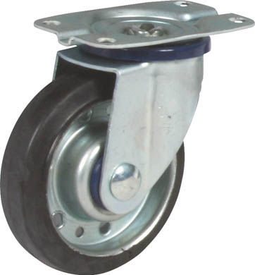 ＴＲＵＳＣＯ　ＭＫＰ樹脂台車用　自在キャスターΦ１００ゴム車＿