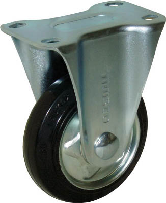 ＴＲＵＳＣＯ　ＭＫＰ樹脂台車用　固定キャスターΦ１００ゴム車＿