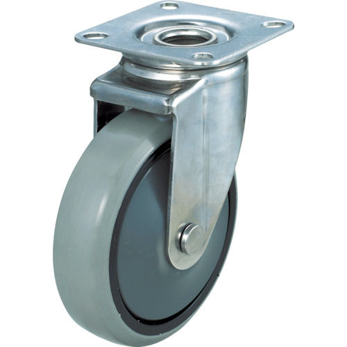 ＴＲＵＳＣＯ　アルミ台車用　自在キャスターΦ１００ゴム車＿