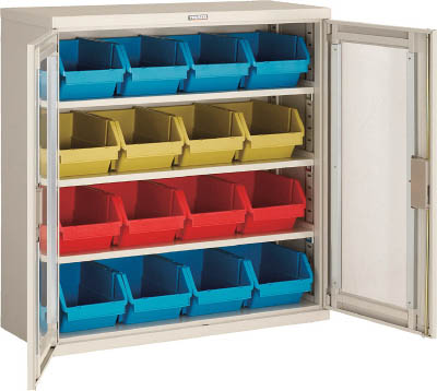 ＴＲＵＳＣＯ　バンラックケース　Ｍ型　両開き扉　コンテナ入　Ｈ８８０＿＿