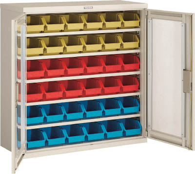 ＴＲＵＳＣＯ　バンラックケース　Ｍ型　両開き扉　コンテナ入　Ｈ８８０＿＿