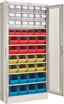 ＴＲＵＳＣＯ　バンラックケース　Ｍ型　両開き扉　コンテナ入　Ｈ１７９０＿＿