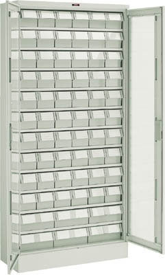 ＴＲＵＳＣＯ　バンラックケース　Ｍ型　両開き扉　引出小Ｘ６０　大Ｘ６個　ネオグレー＿＿