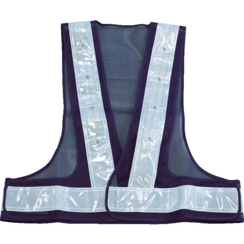 ＴＲＵＳＣＯ　赤青交互点滅ＬＥＤ付安全ベスト　紺／シルバー反射＿＿