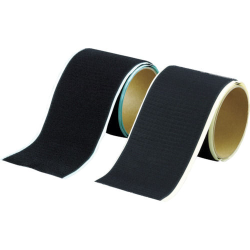 ＴＲＵＳＣＯ　マジックテープセット　弱粘着　１６ｍｍ×５ｍ　黒（１巻＝１セット）＿＿