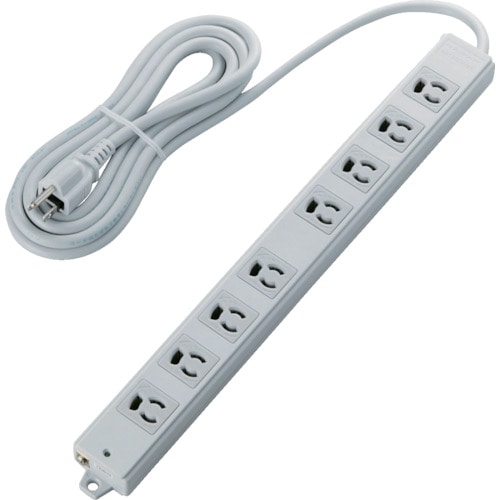 エレコム　ＲｏＨＳ対応　工事用　８個口３ピン抜け止めタップ　雷サージ防止　３ｍ＿