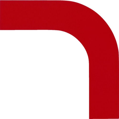 緑十字　コーナー用ガードテープ（２５ｍｍ幅用）　赤　１０枚組　屋内用＿＿