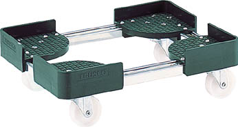 ＴＲＵＳＣＯ　伸縮式コンテナ台車　内寸３００－４００Ｘ６００－７００　ＳＵＳ製＿